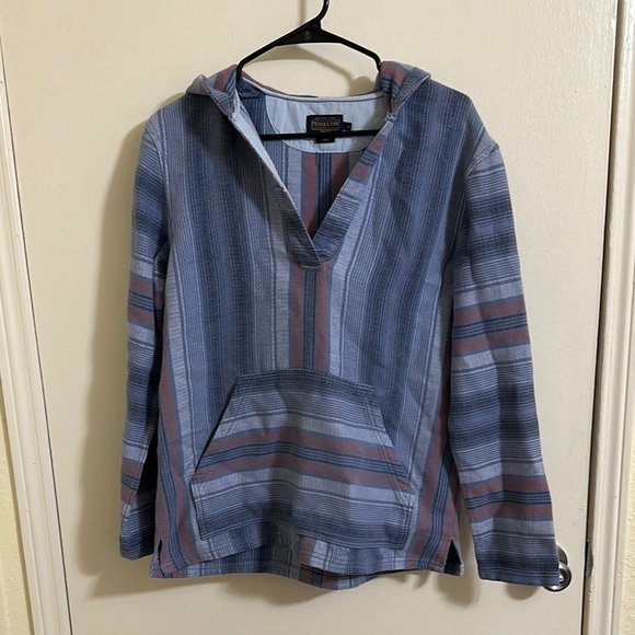 EUC Pendleton Striped V-Neck Hoodie - Picture 1 of 4